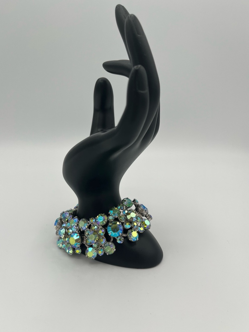 Vintage 1960 Juliana DeLizza Elster Aurora Borealis Rhinestone Bracelet Verified